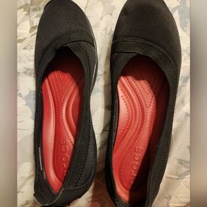 Size 9 womens slip on CROCS black